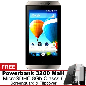 Evercoss Winner T3 4G LTE - 8 GB - Putih Gratis Powerbank + Micro SDHC 8Gb + Screenguard + Flipcover  