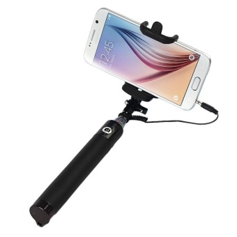 Gambar Extendable Handheld Self portrait Tripod Monopod Stick ForSmartphone BK   intl