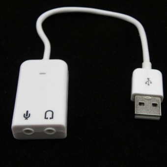 Gambar External Virtual USB 2.0 For Laptop Converter Stereo Sound CardAudio Adapter   intl