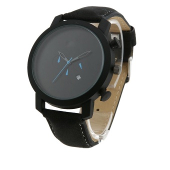 Gambar Fashion Men Business Casual Leather Bracelet Sport Quartz Wrist Watch   intl
