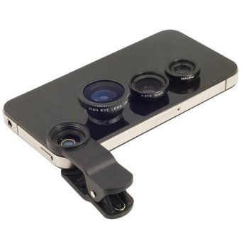 Fish Eye Lensa 3in1 Untuk Samsung Grand 1 / Neo / Duos / Plus -Hitam
