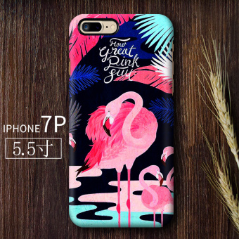 Gambar Flamingo IPhone7 Menjatuhkan Drop Lulur Setengah Bungkus Cangkang Keras Handphone Shell