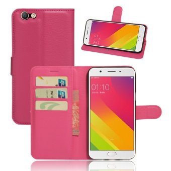 Flip Leather Wallet Case Cover For Oppo F1s (Rose Red) - intl  