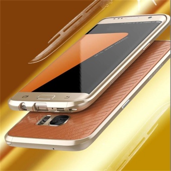 For Samsung Galaxy S7edge Metal Frame Phone Cases Original Luxury Aluminum Bumper + PU Leather Back Cover Case - Intl April 2018 - 2 For Samsung Galaxy S7edge Metal Frame Phone Cases Original Luxury Aluminum Bumper + PU Leather Back Cover Case - intl - 2