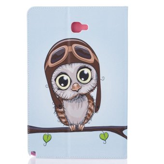 For Samsung Galaxy Tab A 10.1 With S Pen P580 Leather PU Case FlipFolio Wallet Stand Cover - Owl - intl