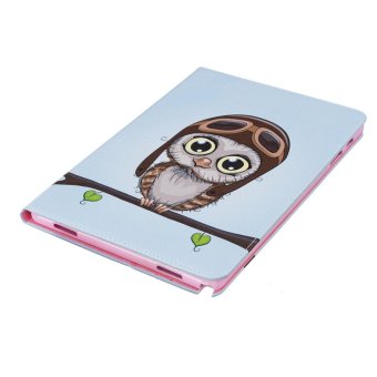 For Samsung Galaxy Tab A 10.1 With S Pen P580 Leather PU Case FlipFolio Wallet Stand Cover - Owl - intl