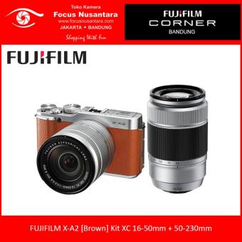 FUJIFILM X-A2 [Brown] Kit XC 16-50mm + 50-230mm + Free SDHC 16GB  