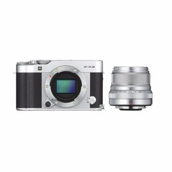 Fujifilm X-A3 Body Only Silver + XF 23mm + SDHC Sandisk 16GB  