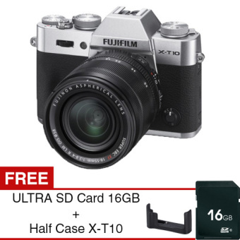 Fujifilm X-T10 16MP Mirrorless Digital Camera with 18-55mm Lens (Silver) (Intl)  