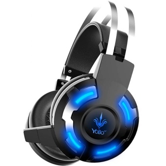 Gambar [game Headset] Surround Sound Over ear Pro Emitting Shock LED BassComputer Gaming Headset Headphone with Microphone   intl