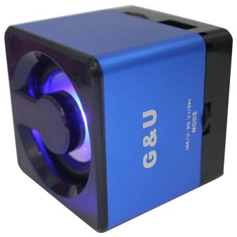 Gambar G U Speaker Portable Mini Biru Radio   MP3