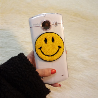 Gambar GD M8 wajah tersenyum rajut lengan pelindung handphone shell