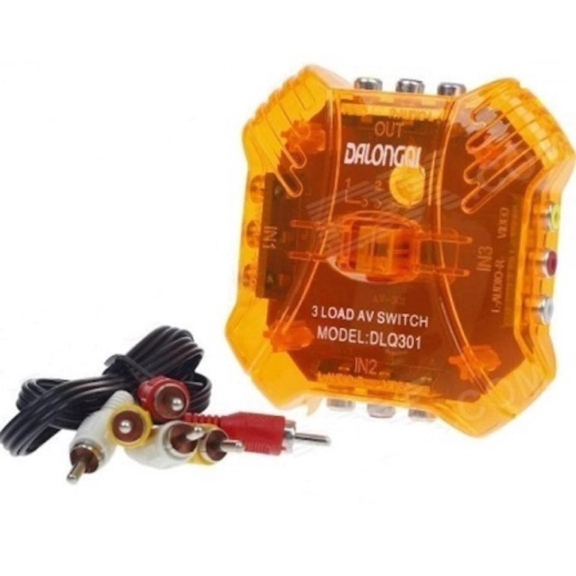 Gogo Grosir AV Selector 3 way Switch 3 in 1 Out High Quality