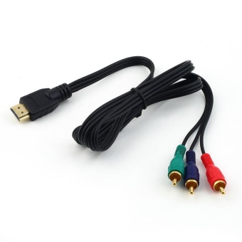 Gambar GOOD New Hdmi To 3Rca 3 Rca Video Component Connection Cable Cord Line   intl