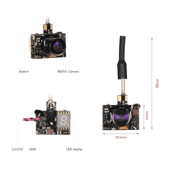 GoolRC 800TV FPV Camera 5.8G 40CH 25/100/200mW Transmitter IPEX Antenna For Inductrix QX90 H36 T36 NH-010 Micro Racing Drone - Intl Mei 2018 - 5 GoolRC 800TV FPV Camera 5.8G 40CH 25/100/200mW Transmitter IPEX Antenna for Inductrix QX90 H36 T36 NH-010 Micro Racing Drone - intl - 5