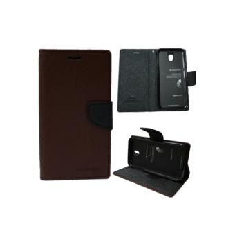 Gambar Goosperry Sarung Mercury Samsung Galaxy J7 Pro Fancy Diary LeatherCase   Cover   Coklat