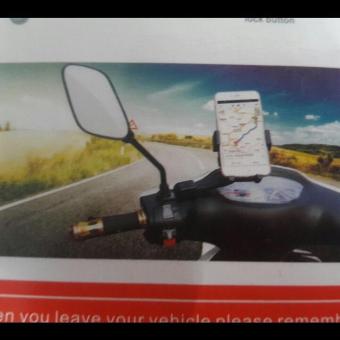 Gambar gps holder motor tempat hp pegangan gantungan universal multi gps mobile hp handphone bracket breket Motor Cycle Holder For Smartphone Universal
