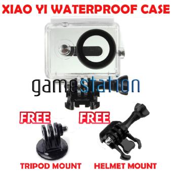 Gambar GStation WaterProof Case for Xiaomi Yi Action Camera + Tripod Mount+ Helmet Mount   White