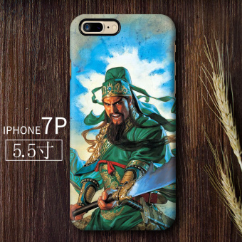 Gambar Guan Gong Guan Gong 7iPhone7plus buram penurunan resistensi lengan pelindung shell telepon
