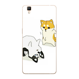 Gambar Ha anjing oppor7t r7ss r7plus lucu menyenangkan dua lanyard handphone shell soft cover