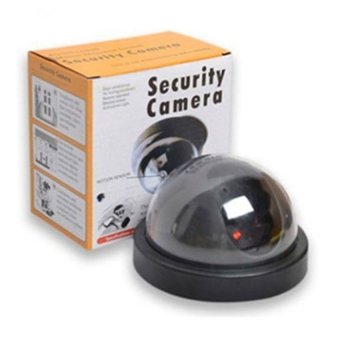 Halona - Fake CCTV Dummy CCTV LED Light Replica CCTV Palsu TiruanMencegah Kejahatan - Hitam