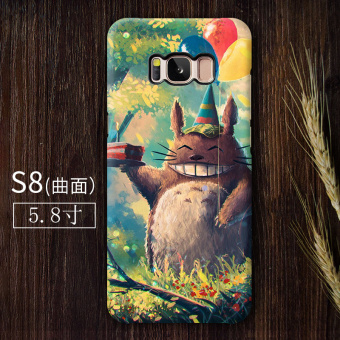 Gambar Hayao Miyazaki s8 s8plus Note8 lucu Permukaan merek Drop cangkang keras My Neighbor Totoro