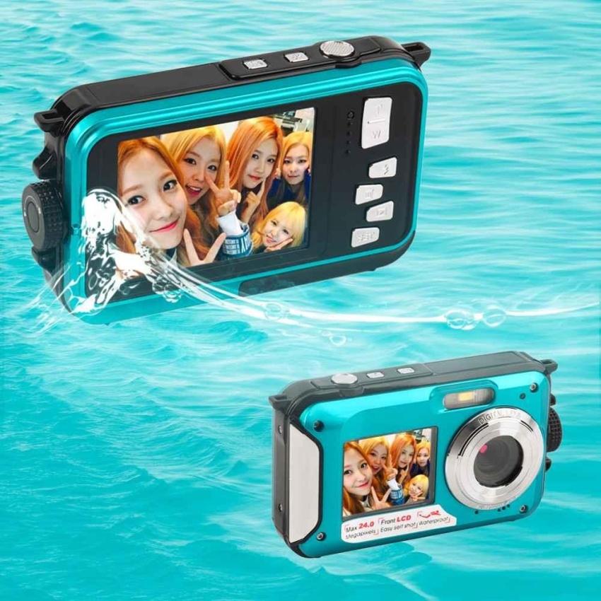 Gambar HD Digital Video Camera 24 million Pixel Digital 16X Zoom Dual LCDScreen Anti shake Mini Camcorder 32GB TF card Storage   intl