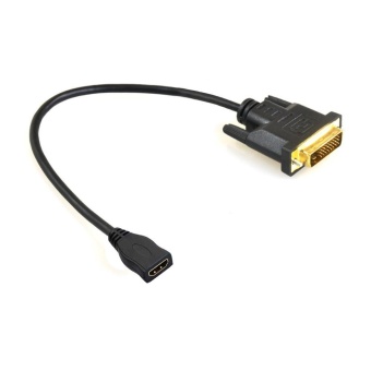 Gambar HDMI female to DVI 24+1 Male Gold Adapter Converter Cable for HDTVReversible   intl