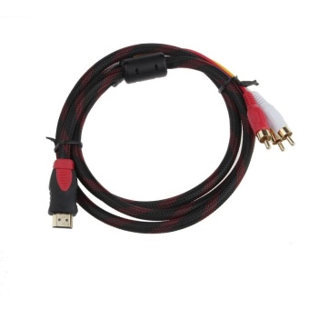 Gambar HDMI High Quality To 3 RCA 1.5m Cable Male Adapter Converter CableFor HDTV   intl