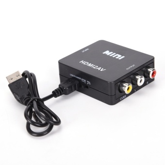 Gambar HDMI To RCA AV CVBS Adapter HD 1080P Mini HDMI2AV Video Converter Black   intl