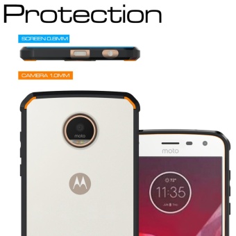Hicase Transparent Hard Back Cover + TPU Frame Slim Scratch Protective Case Fit For Motorola Moto Z2 Play Black - Intl Juni 2018 - 4 Hicase Transparent Hard Back Cover + TPU Frame Slim Scratch Protective Case Fit for Motorola Moto Z2 Play Black - intl - 4