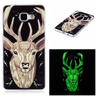 Gambar High quality Deer head Noctilucent TPU Soft Gasbag Back Case CoverFor Samsung Galaxy A3(2016) A3100 A310 Case   intl