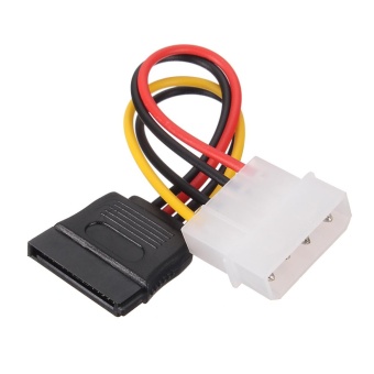 Gambar High Quality SATA 15 Pin Female to Molex IDE 4 Pin Male Power CableAdapter Cable Dual Hard Drive Power Cable   intl