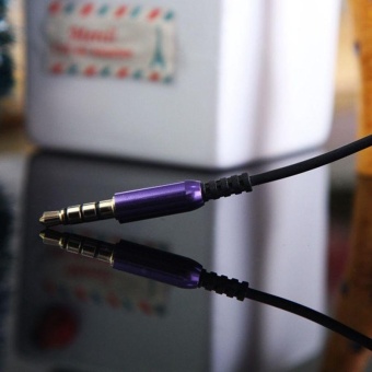 Gambar Hign Quality 3.5mm Universal Metal Drive by wire In earEarbuds Headset Stereo Bass Music Earphones Purple   intl