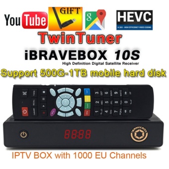 Gambar iBravebox F10S satellite receiver with 2 dvb s2 tuner Digitaldecoder h.265 vs Freesat v7 iptv box PVR HD 1080P with 150MbpsWireless Wifi   intl
