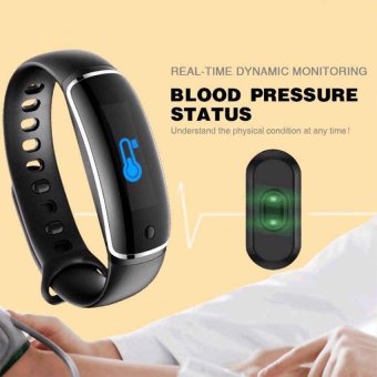 V8 Wristband Heart Rate Monitor Smart Watch Blood Pressure Monitor Bluetooth Sports Reminder Smart Bracelet For IOS And Android - intl ...