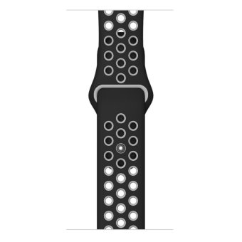 Silikon lembut perhiasan Band tali pengikat dengan konektor adaptoruntuk Apple Watch iWatch 38 mm (putih