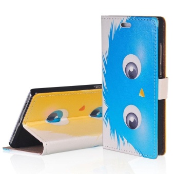 RUILEAN Flip Leather Case For Samsung Galaxy J7 Prime Blue Eye Wallet Card Slots Kickstand Cover