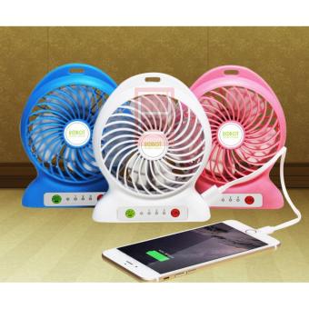 Lucky - Power Bank Portable With Kipas Angin Mini Fan + Gratis Kabel .
