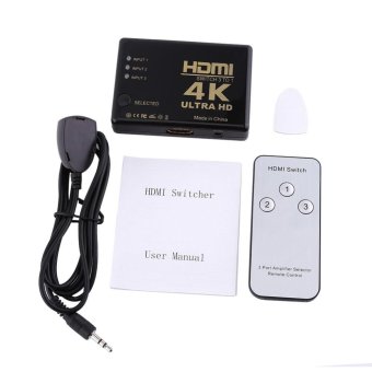 ... 4K Ultra HD 1080P 3 Port HDMI Switch Amplifier Selector Splitter Hub with Remote Control intl
