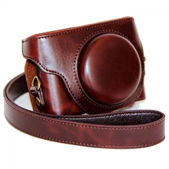 NEW High Quality PU Leather Camera Bag Case For Sony RX100 RX100II M2 RX100M3 With Leather Shoulder Strap Camera Pouch(Coffee) - intl ...