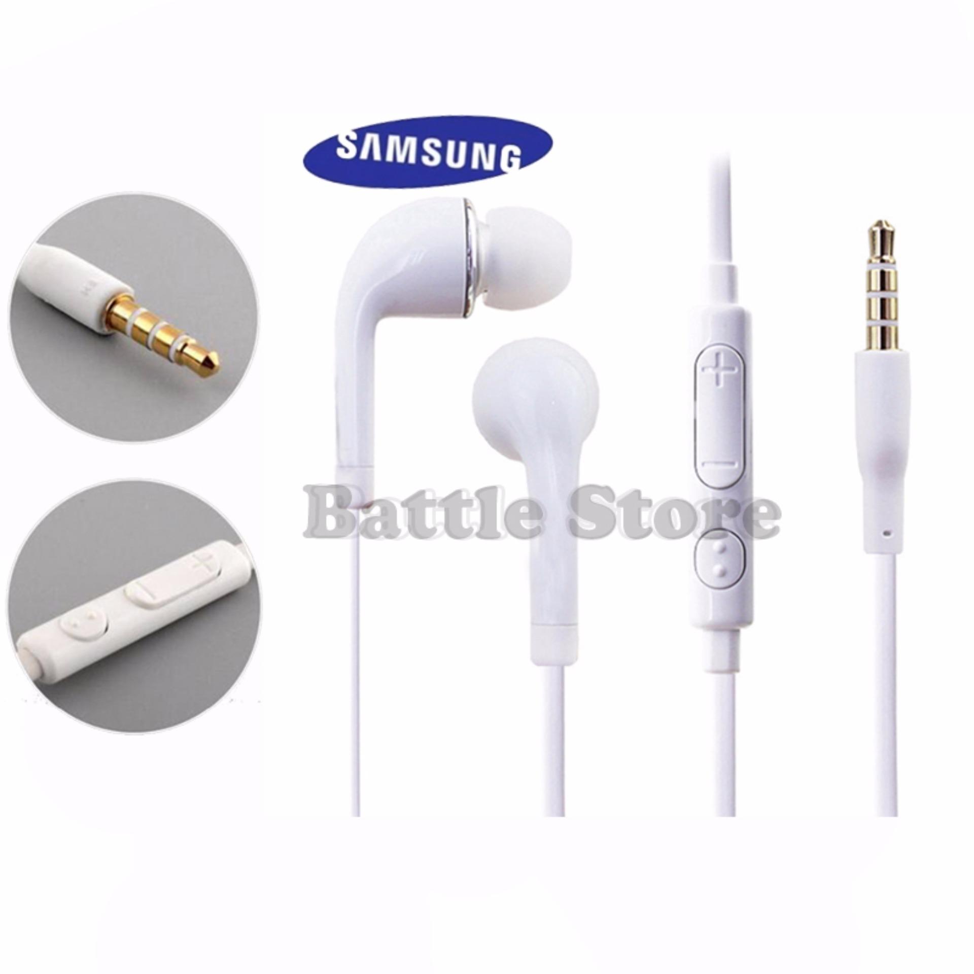 In-Ear J5 Earphone Earbuds Headphone Handsfree Earphones With Mic Volume For SAMSUNG GALAXY S3 S4 S5 Note 3 - Hitam