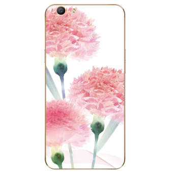 Gambar Indah oppof1s f1 a57 a59s segar seni rose bunga pu gongying telepon shell soft cover