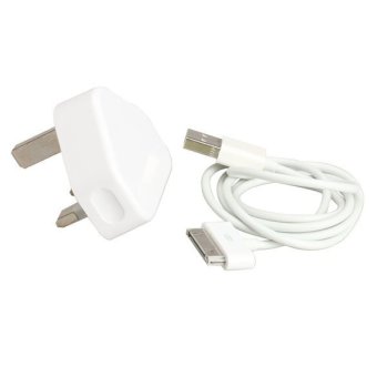 Inggris USB Charger Dinding Dengan Kabel Data Sinkronisasi Untuk IPhone 4 4S IPod IPad (putih) Juli 2019 - 5 Inggris USB Charger dinding dengan kabel data sinkronisasi untuk iPhone 4 4S iPod iPad (putih) - 5