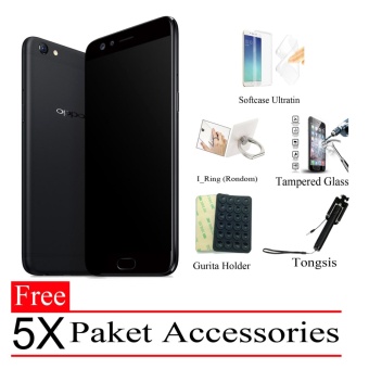 Intristore Oppo F3 Plus Ram 4GB/64GB (Free 5x Paket Accessories) Black Smartphone  