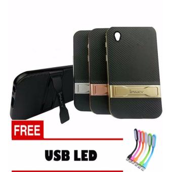 Gambar Ipaky Kick Stand Shockproof Dual Layer Back Case Cover for Oppo Neo9 (A37) + Free USB LED