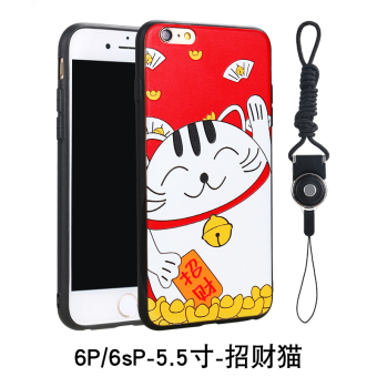 Gambar Iphone6s 6plus silikon lembut timbul apel shell telepon lengan pelindung