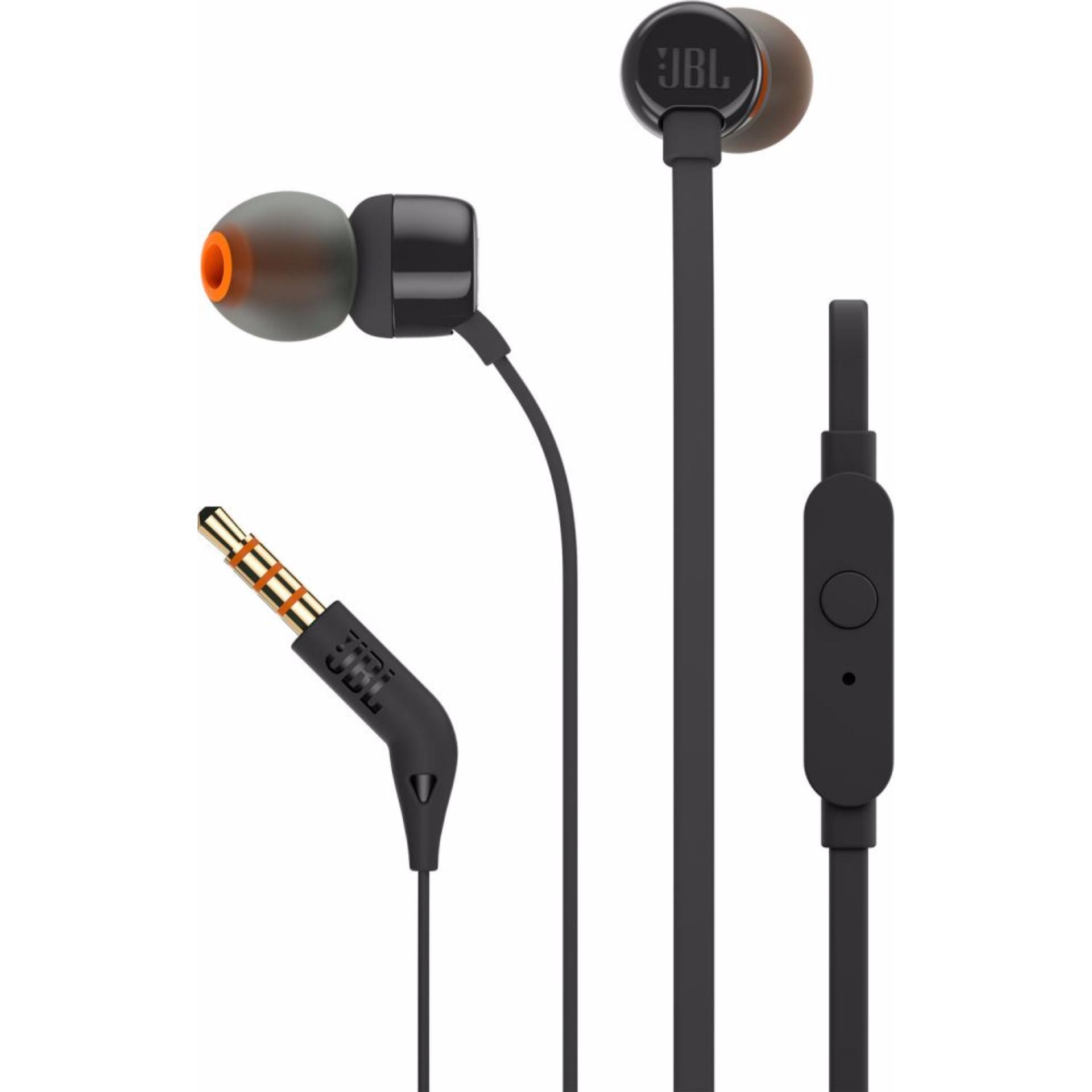 JBL T110 in Ear Headphones With Mic Original - Hitam