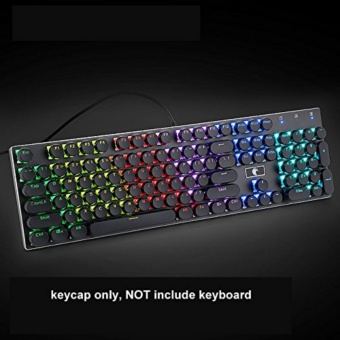 Gambar Keycap 104 Double Shot Injection Backlit Keycaps Retro TypewriterStyle for all Mechanical Keyboards , Retro Round Keycap Stickers intl