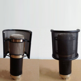 Lapis Ganda Rekaman Mikrofon Topeng Kaca Pop Filter Dengan Perisai Hitam Pebruari 2019 - 2 Lapis Ganda Rekaman Mikrofon Topeng Kaca Pop Filter Dengan Perisai Hitam - 2